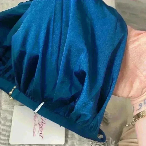 NWT- L'AGENT by Agent Provocateur Taniia Halter Swimsuit Top Sz XS -Blue - Picture 8 of 14